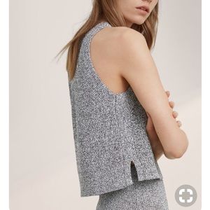 Aritzia Crevier Knot Top in Oak/Black